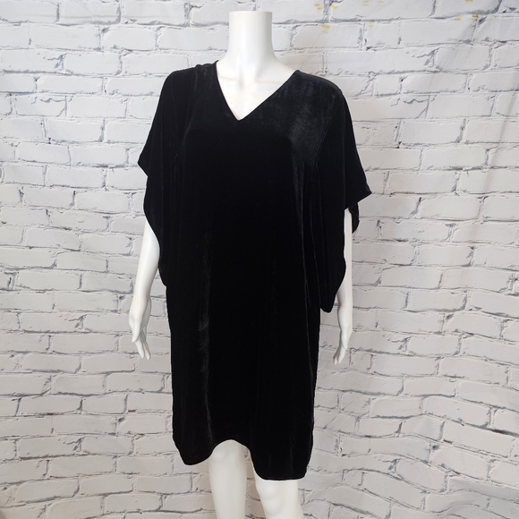 Eileen Fisher Dresses & Skirts - Eileen Fisher Black Silk-blend Velvet Dress